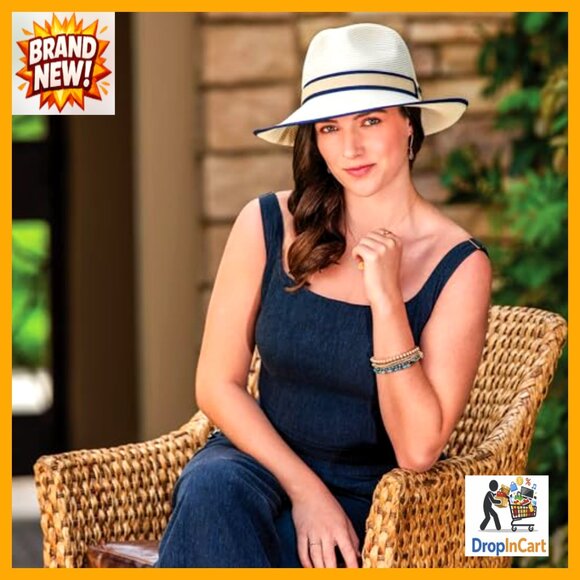 Flexi-Weave Sun Hat UPF 50+ Packable Fedora Adjustable Fit Travel Elegant main image 6